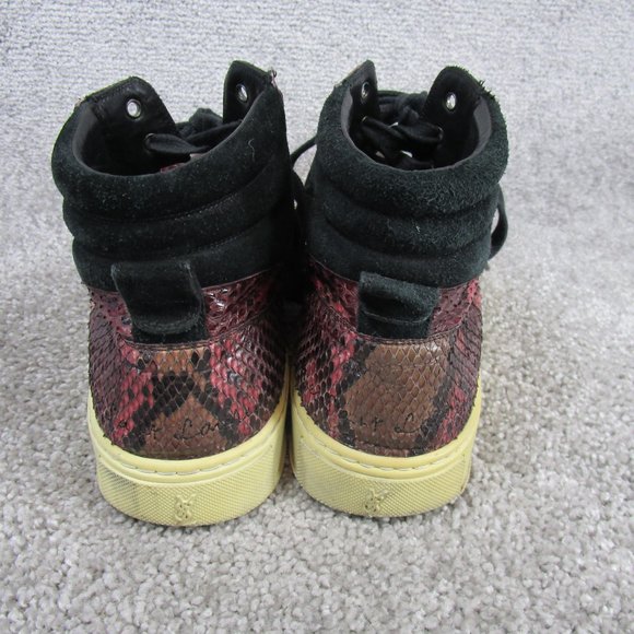 Yves Saint Laurent Sneakers Mens Size 43.5 Eu 10.5  Malibu Snakeskin Red Leather main image 4
